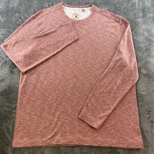 Tasso Elba Island Sun Protect Shirt Mens XL Coral Red Space Dye UPF Protection